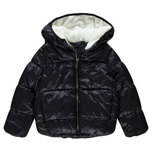 Júnior - Anorak acolchado con capucha y forro de micropolar 