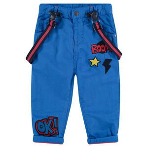 Pantalón de ribstop con forro de punto y tirantes desmontables 