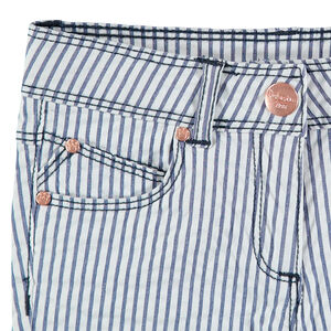 Pantalón corto de tela con rayas verticales  Main Pantalón corto de tela con rayas verticales