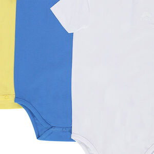 Pack de 3 bodies de manga corta de punto con logo estampado 