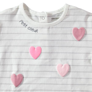 Camiseta de manga larga de rayas con dibujo  brillante de relieve  Main Camiseta de manga larga de rayas con dibujo  brillante de relieve
