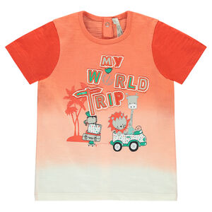 Camiseta de manga corta con animales estampados 