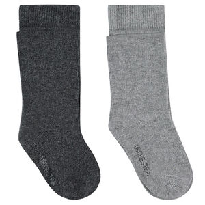 Lote de 2 medias de color liso 