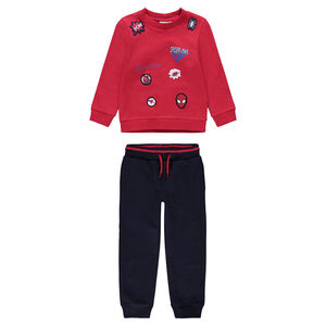 Chándal de felpa bicolor con parches de Spiderman Marvel 