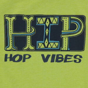 Pijama de punto bicolor con estampado de fantasía en la parte delantera 