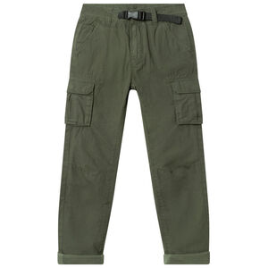Pantalon cargo doublé jersey avec ceinture intégrée pour enfant garçon 
