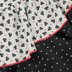 Mono largo con volantes estampados con efecto 2 en 1 