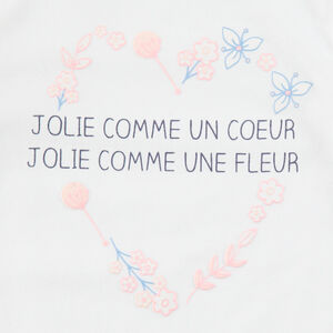 Camiseta de punto de manga larga con mensaje estampado 