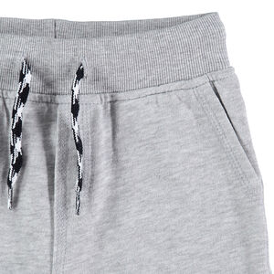 Bermudas de felpa lisa con bolsillos 