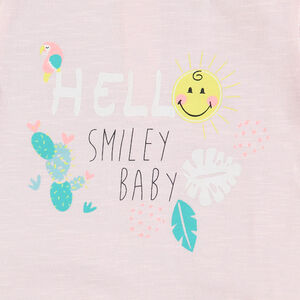 Camiseta de algodón ecológico con estampado de ©Smiley  Main Camiseta de algodón ecológico con estampado de ©Smiley
