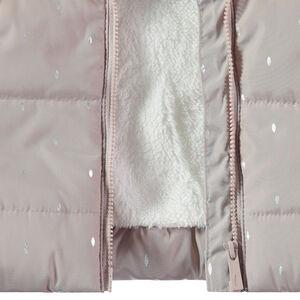 Anorak acolchado con capucha desmontable y forro de borreguito 
