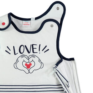 Turbulette sans manches rayée en coton bio motif Mickey Disney 