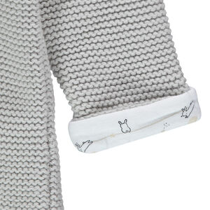Chaqueta con capucha de punto y forro estampado all over 