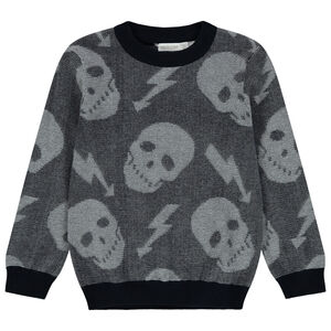 Jersey de punto on cabeza de muerte de jacquard 