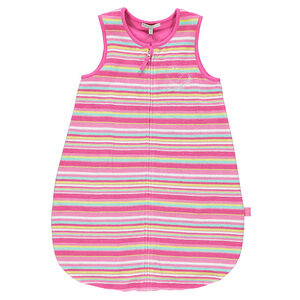 Saquito para dormir de rizo con forro de tejido de punto con rayas del nacimiento hasta los 6 meses 