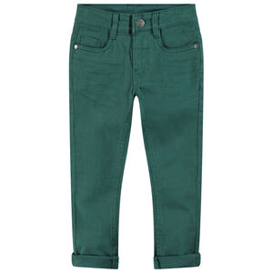Pantalón de twill teñido con bolsillo tipo plastrón en la parte trasera 
