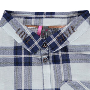 Júnior - Túnica de manga larga a cuadros estilo camisa  Main Júnior - Túnica de manga larga a cuadros estilo camisa