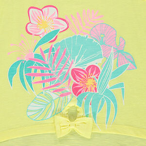 Camiseta sin mangas de punto slub con estampado vegetal por delante  Main Camiseta sin mangas de punto slub con estampado vegetal por delante