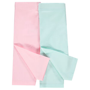 Juego de 2 leggings cortos lisos 