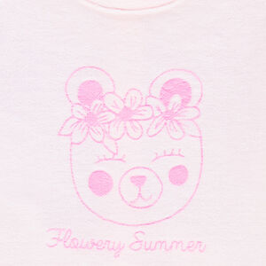 Pijama de terciopelo con osito estampado 