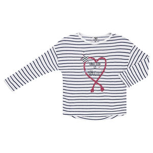 Júnior - Camiseta de manga larga con estilo de marinera con estampado 