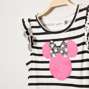Vestido de manga larga con volantes y Minnie de lentejuelas mágicas  Main Vestido de manga larga con volantes y Minnie de lentejuelas mágicas