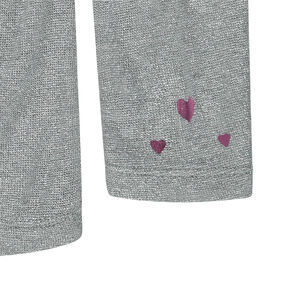 Camiseta interior de punto y lúrex con corazones estampados 
