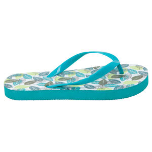 Chanclas con estampado de hojas y tira lisa de la 28 a la 35 
