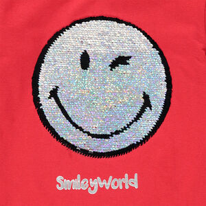 Sous-pull en coton bio à col roulé avec Smiley en sequins magiques  Main Sous-pull en coton bio à col roulé avec Smiley en sequins magiques