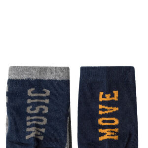 Pack de 3 pares de calcetines a juego lisas / con rayas   