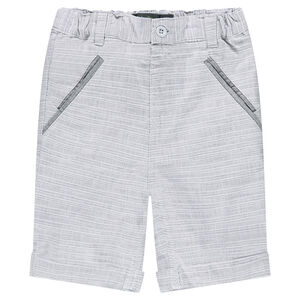 Bermudas de algodón con rayas de fantasía 