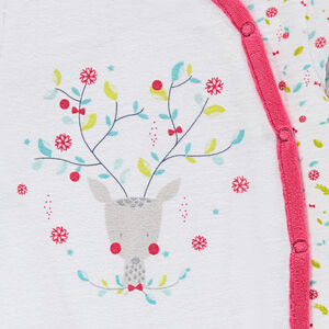 Pijama de terciopelo con estampado de fantasía y ciervo 