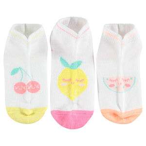 Juego de 3 pares de calcetines a juego con frutas de jacquard  