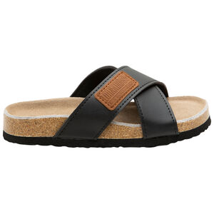 Chanclas con tiras con efecto de cuero 