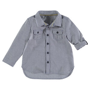 Camisa de manga larga con micro estampado all over 