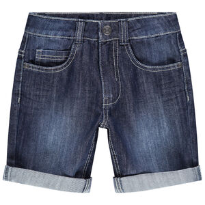 Bermudas vaqueras de efecto desgastado y arrugado 