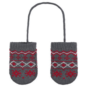 Manoplas de punto con dibujo de jacquard de estilo vintage 