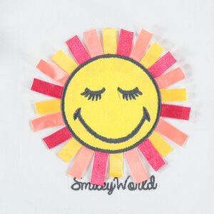 Pijama de punto con sol de relive y pantalón corto estampado ©Smiley all-over  Main Pijama de punto con sol de relive y pantalón corto estampado ©Smiley all-over