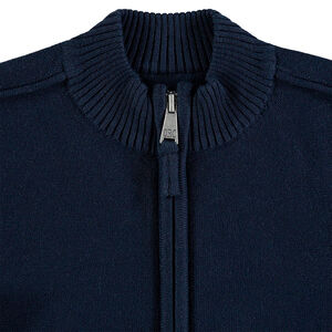 Chaqueta con cremallera de punto con bolsillos 