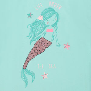 Pyjama en jersey print sirène pailletée  Main Pyjama en jersey print sirène pailletée