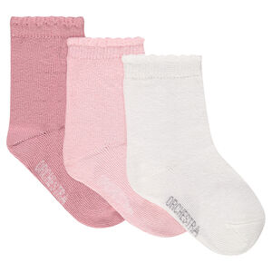 Lote de 3 pares de calcetines de color liso 