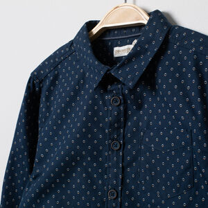 Camisa de manga larga con  motivo  all-over y bolsillos 
