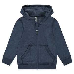 Chaqueta de felpa con capucha con cremallera 