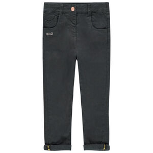 Pantalón liso con forro de punto y forma de gato 