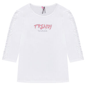 Júnior - Camiseta larga de punto con inscripción bordada  Main Júnior - Camiseta larga de punto con inscripción bordada