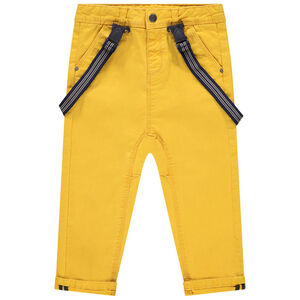 Pantalon en toile à bretelles amovibles 