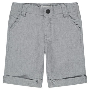 Bermudas de algodón de fantasía jaspeadas 