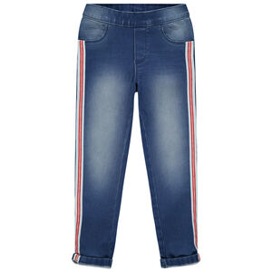 Jegging effet used à bandes sur les côtés 