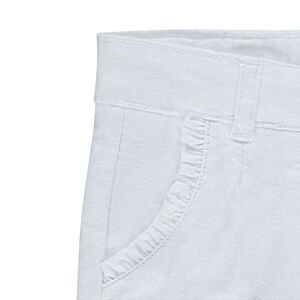 Pantalón corto de sarga con volantes en los bolsillos  Main Pantalón corto de sarga con volantes en los bolsillos