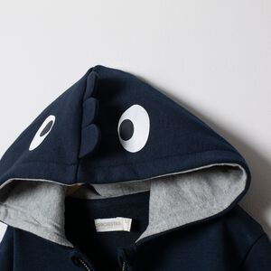 Gilet à capuche en molleton print dinosaure 